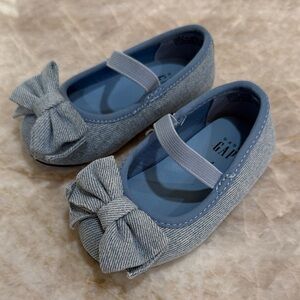 Preloved GAP Kids Denim Blue Bow Flats